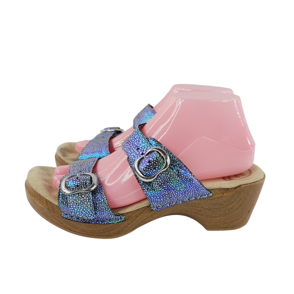 Dansko Boho, Comfort, Platform, Casual Clog Sandals Women Size 8 Blue Multicolor